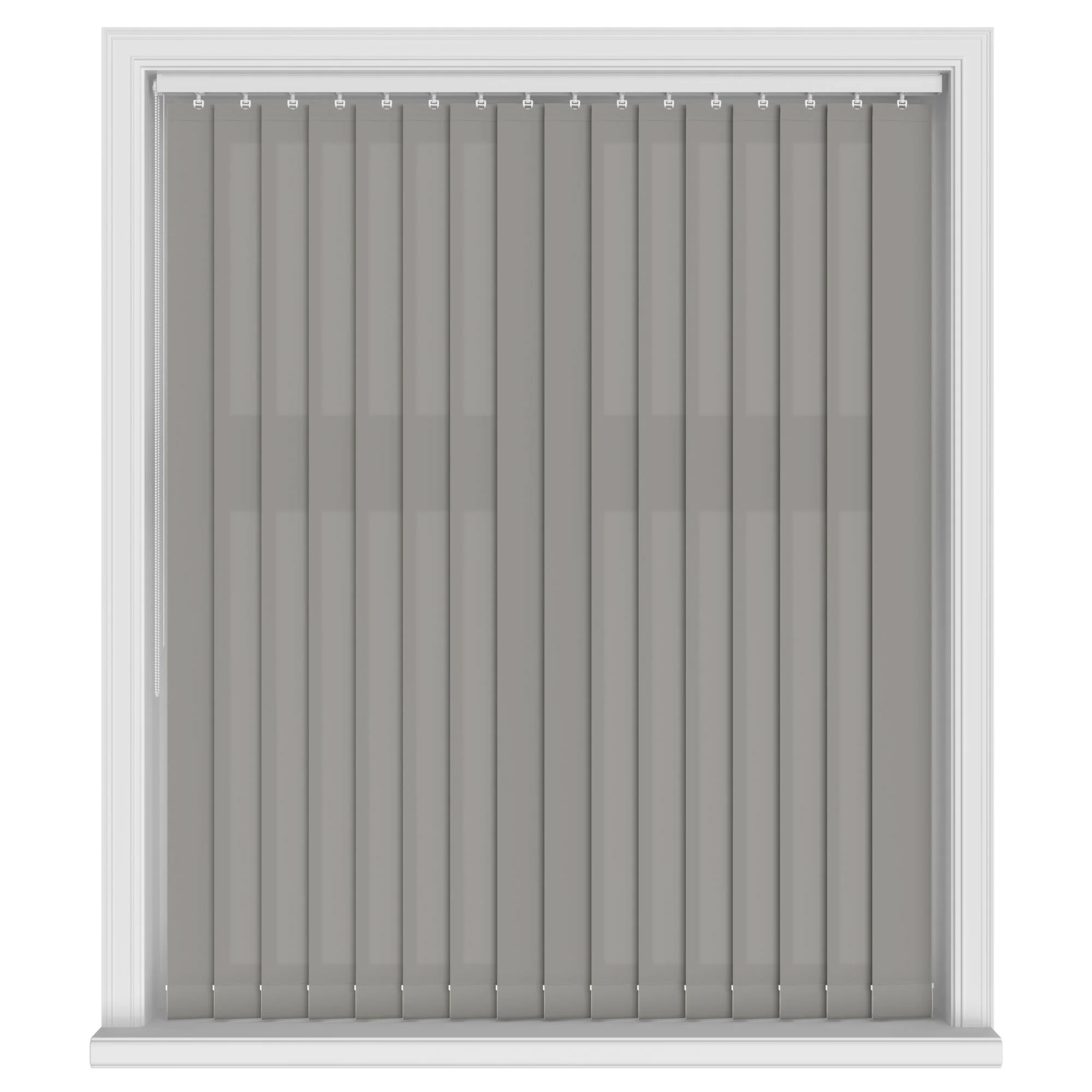 Trade Exclusive Standard Grey Vertical Blinds With Headrail