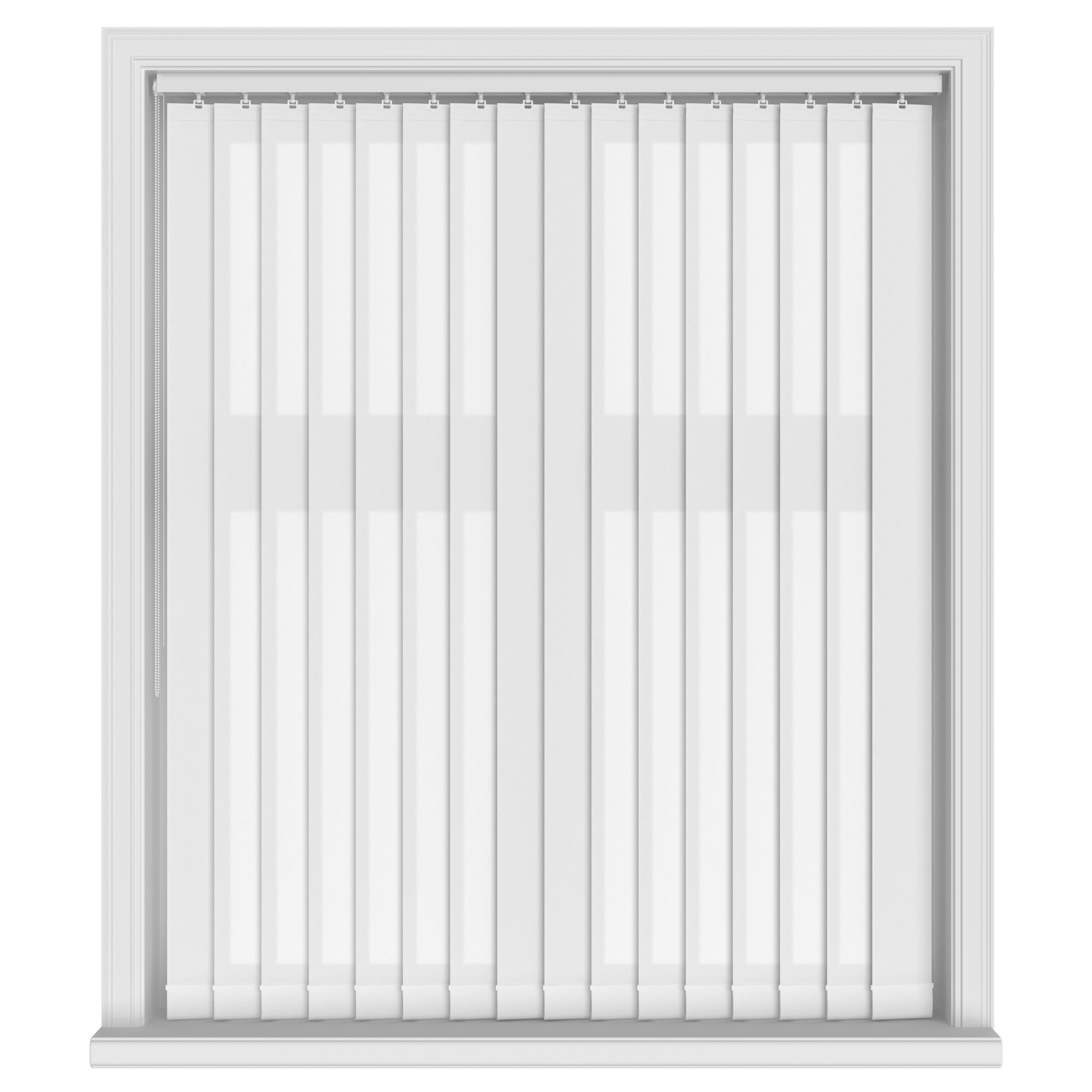 Cloud Cream Vertical Blinds With Headrail - Image 4
