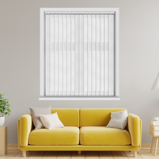Fabian White Vertical Blinds With Headrail