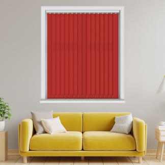 Hambrook Red Vertical Blinds With Headrail