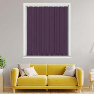 Aqualush Wine Vertical Blinds With Headrail