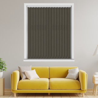 Lyon Brown Vertical Blinds With Headrail