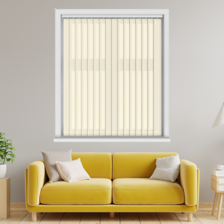 Cross Stitch Ivory Vertical Blinds With Headrail