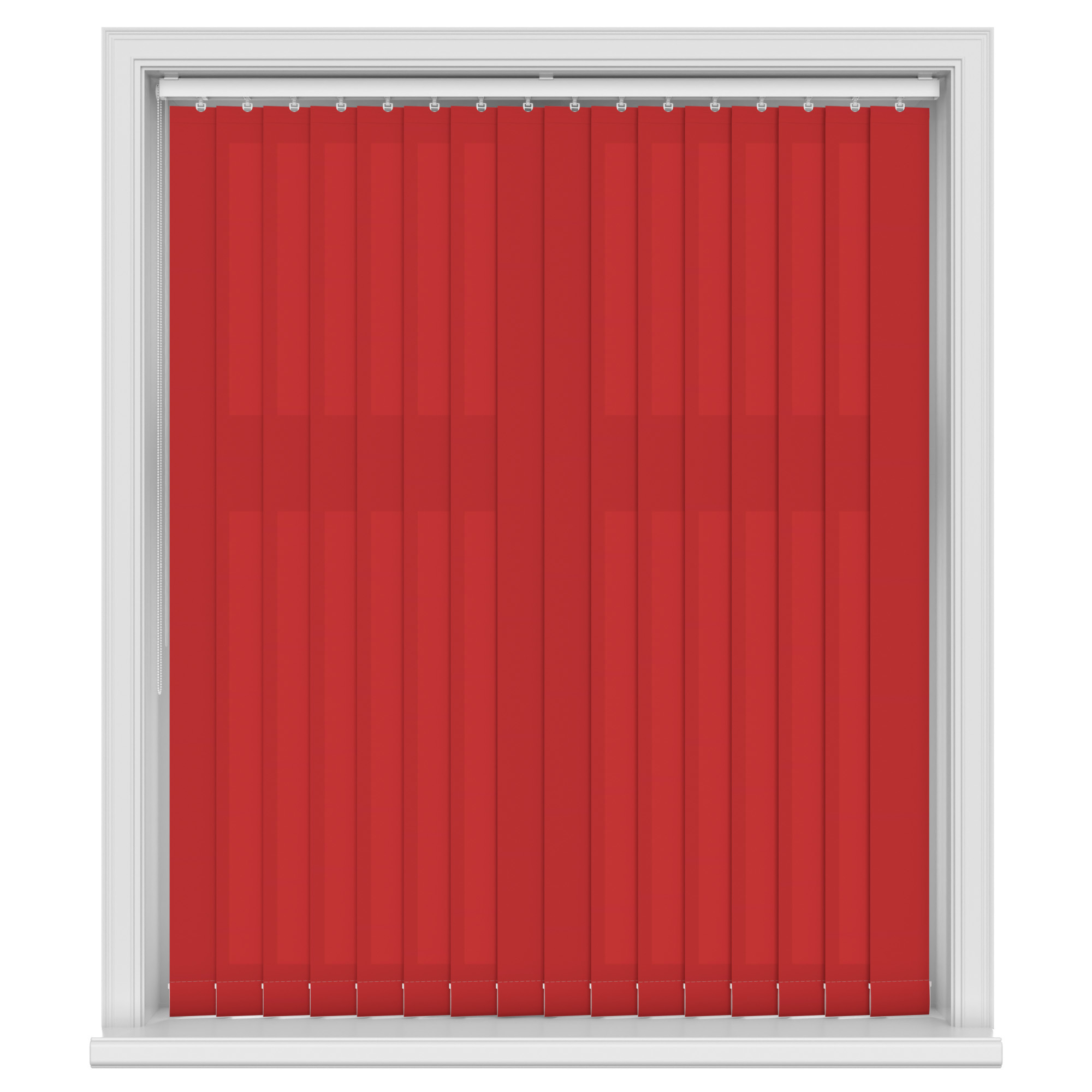 Arona Siren Red Vertical Blinds With Headrail