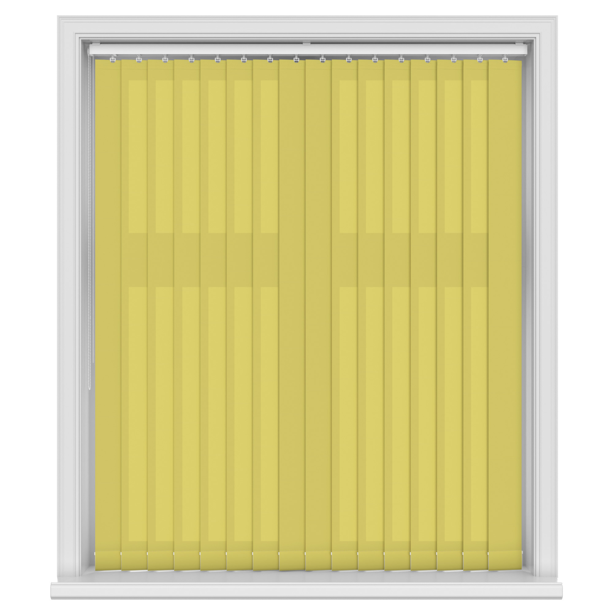 Arona Zest Yellow Vertical Blinds With Headrail