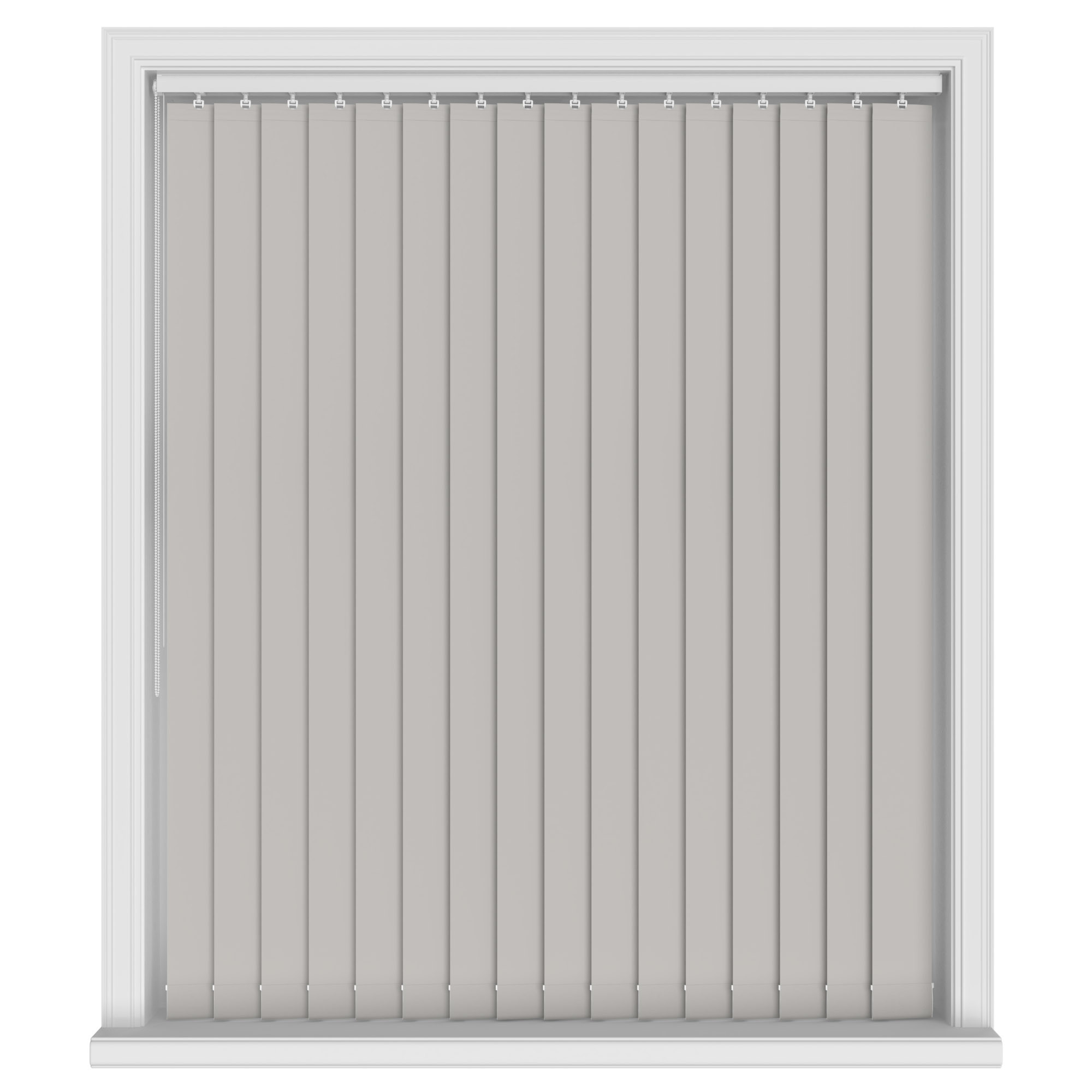 Bella Grey Whisper Vertical Blinds With Headrail - Image 3