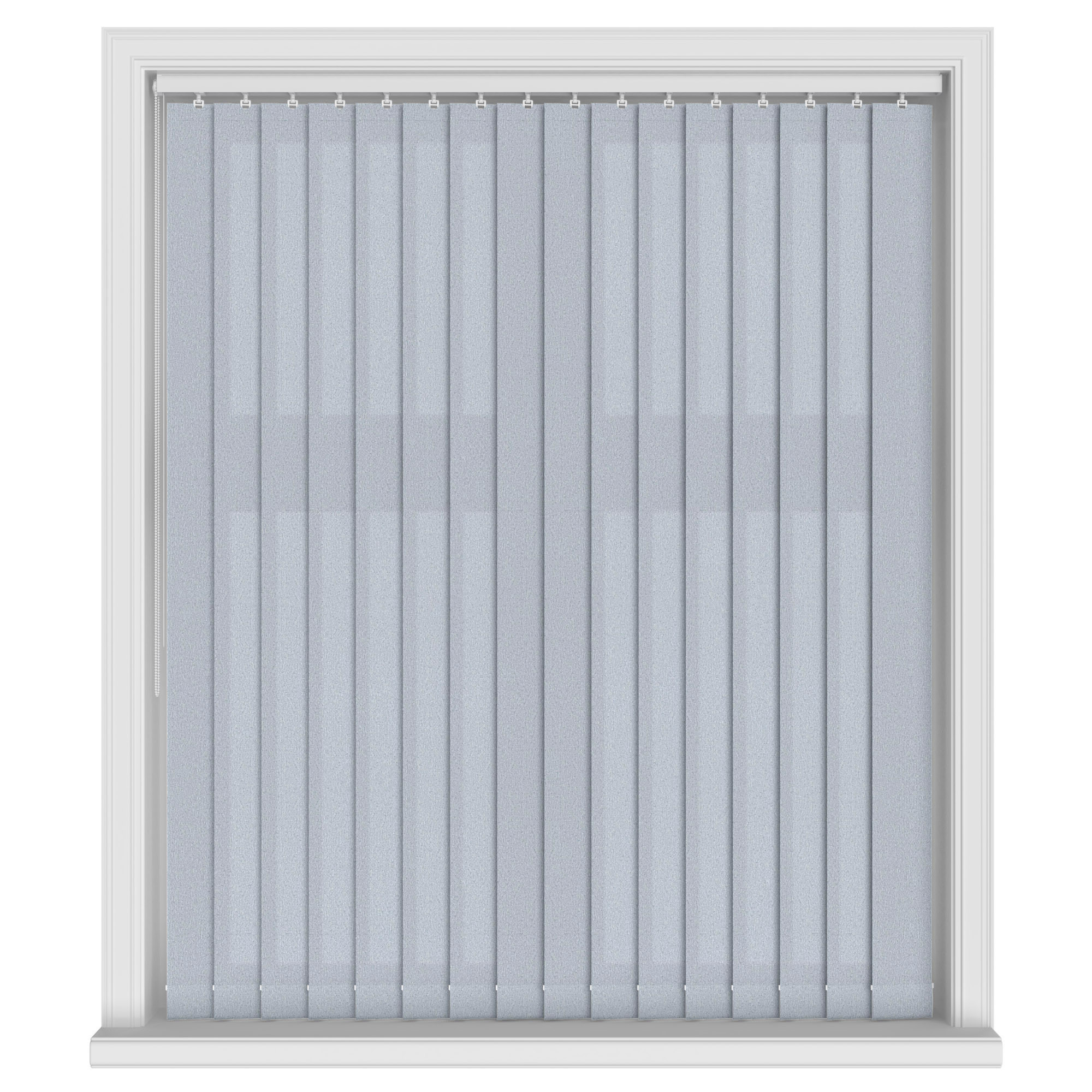 Devon Denim Blue Vertical Blinds With Headrail