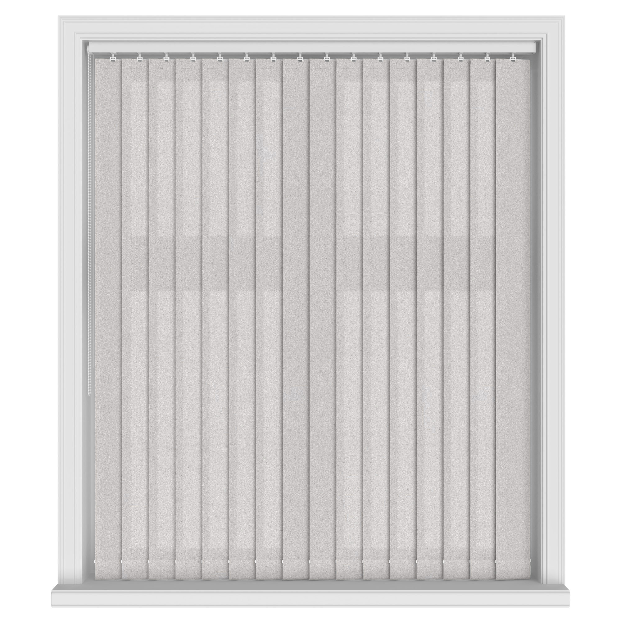 Devon Shadow Grey/Silver Vertical Blinds With Headrail