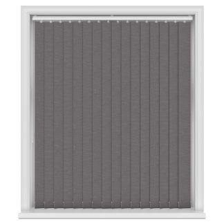 Hayworth Empire Grey/Silver Vertical Blinds With Headrail