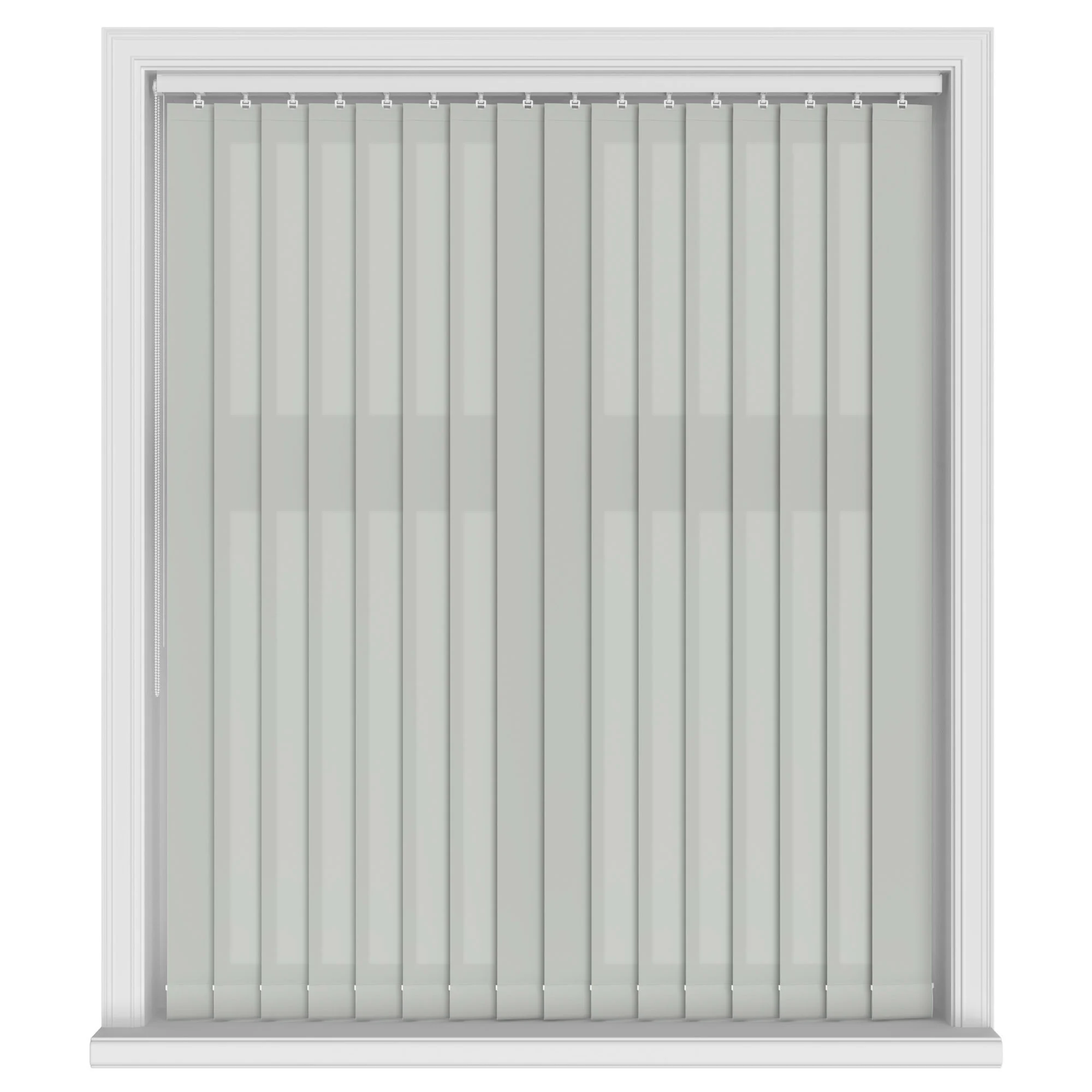 Splash Mirage Grey/Silver Vertical Blinds With Headrail