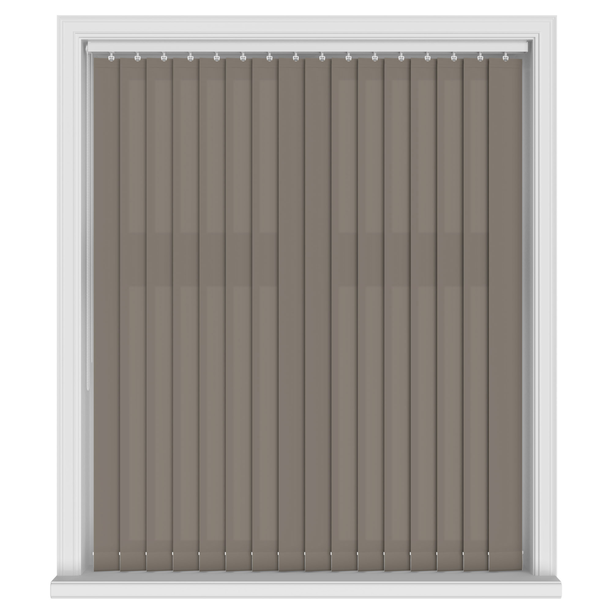 Splash Portobello Brown Vertical Blinds With Headrail