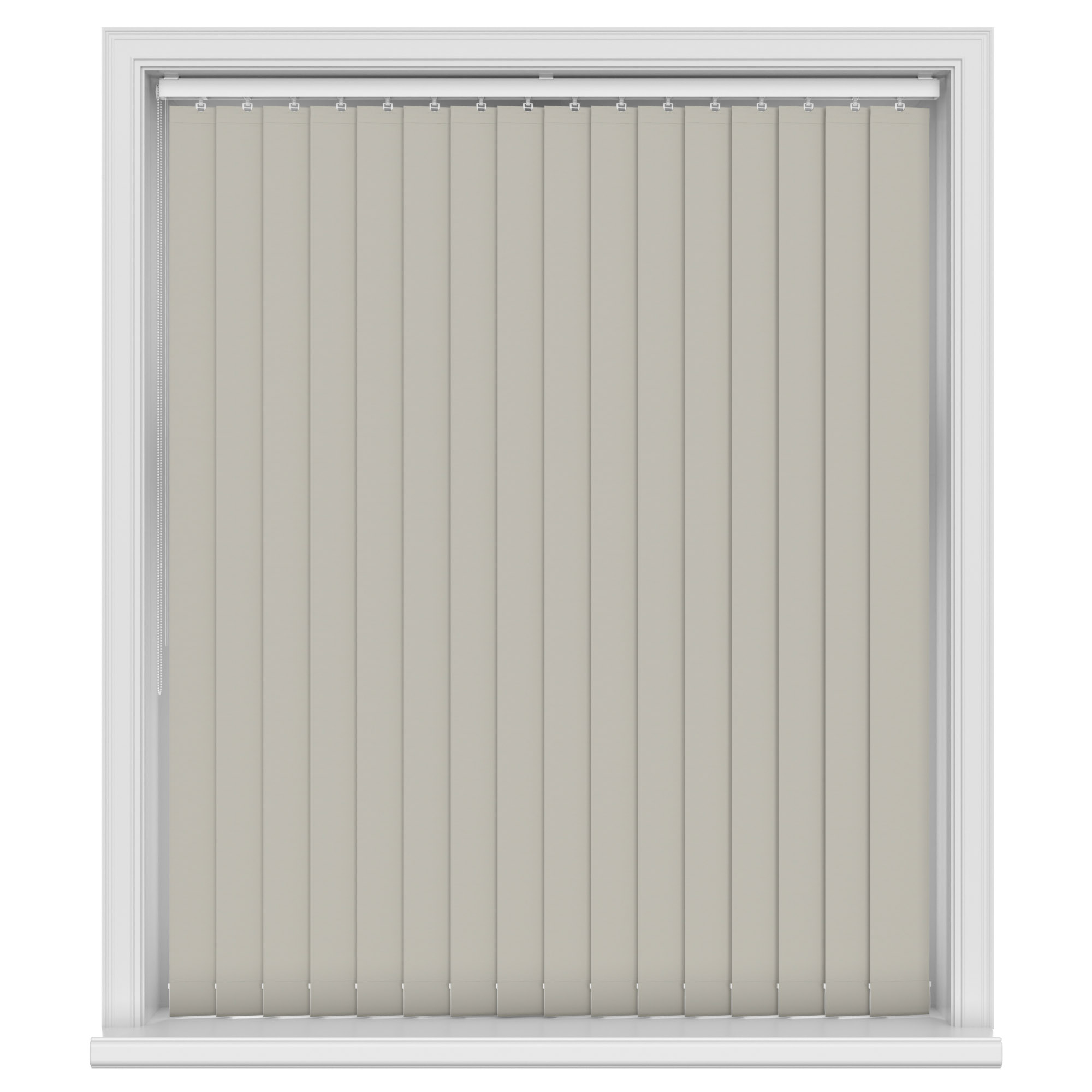 Unilux Stone Grey Vertical Blinds With Headrail