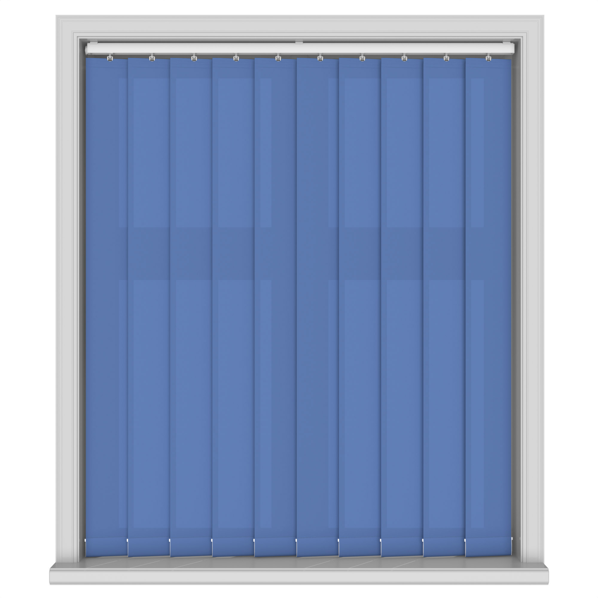 Carnival Pacific Blue Vertical Blinds 127mm With Headrail - Image 2