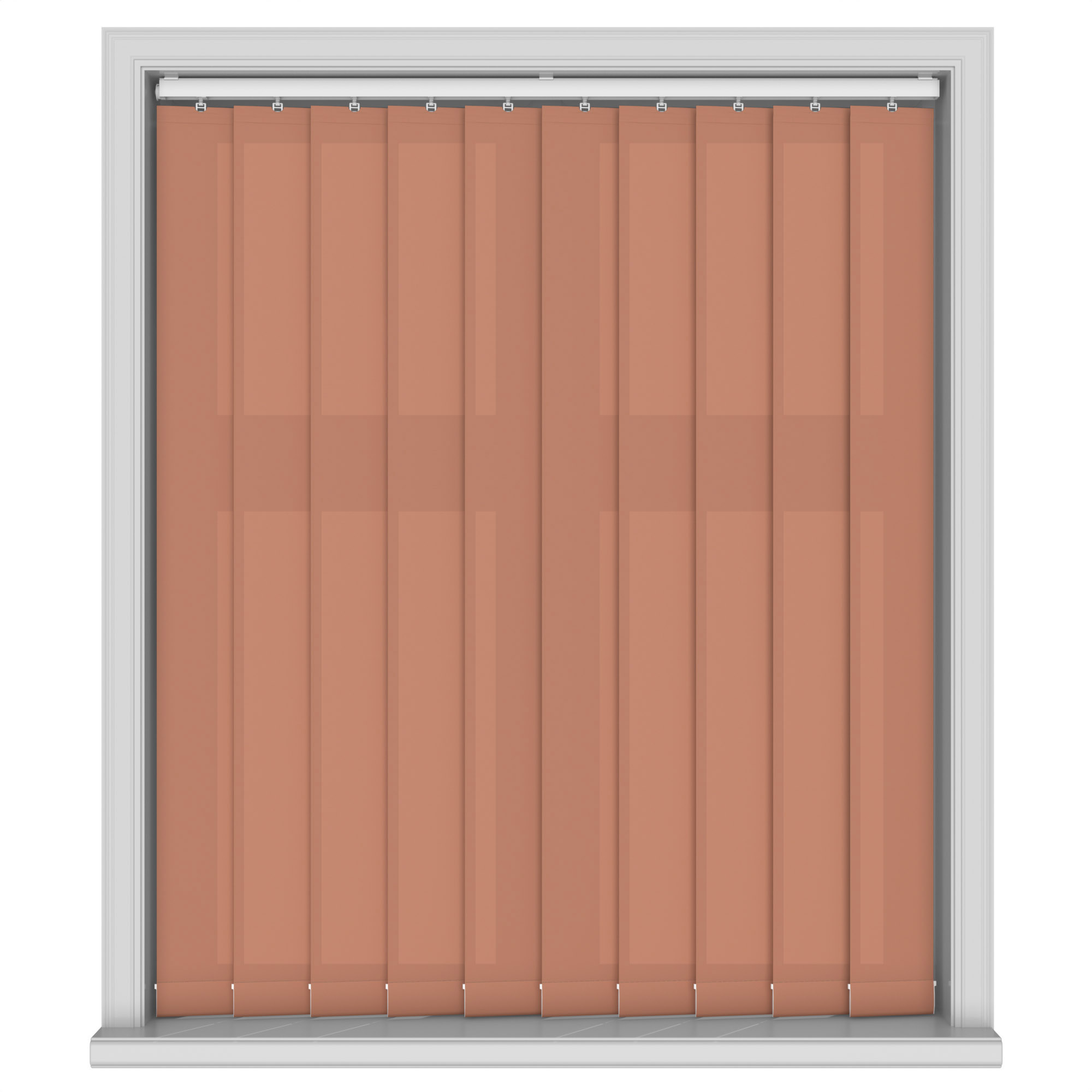 Carnival Terracotta Vertical Blinds 127mm With Headrail - Image 2