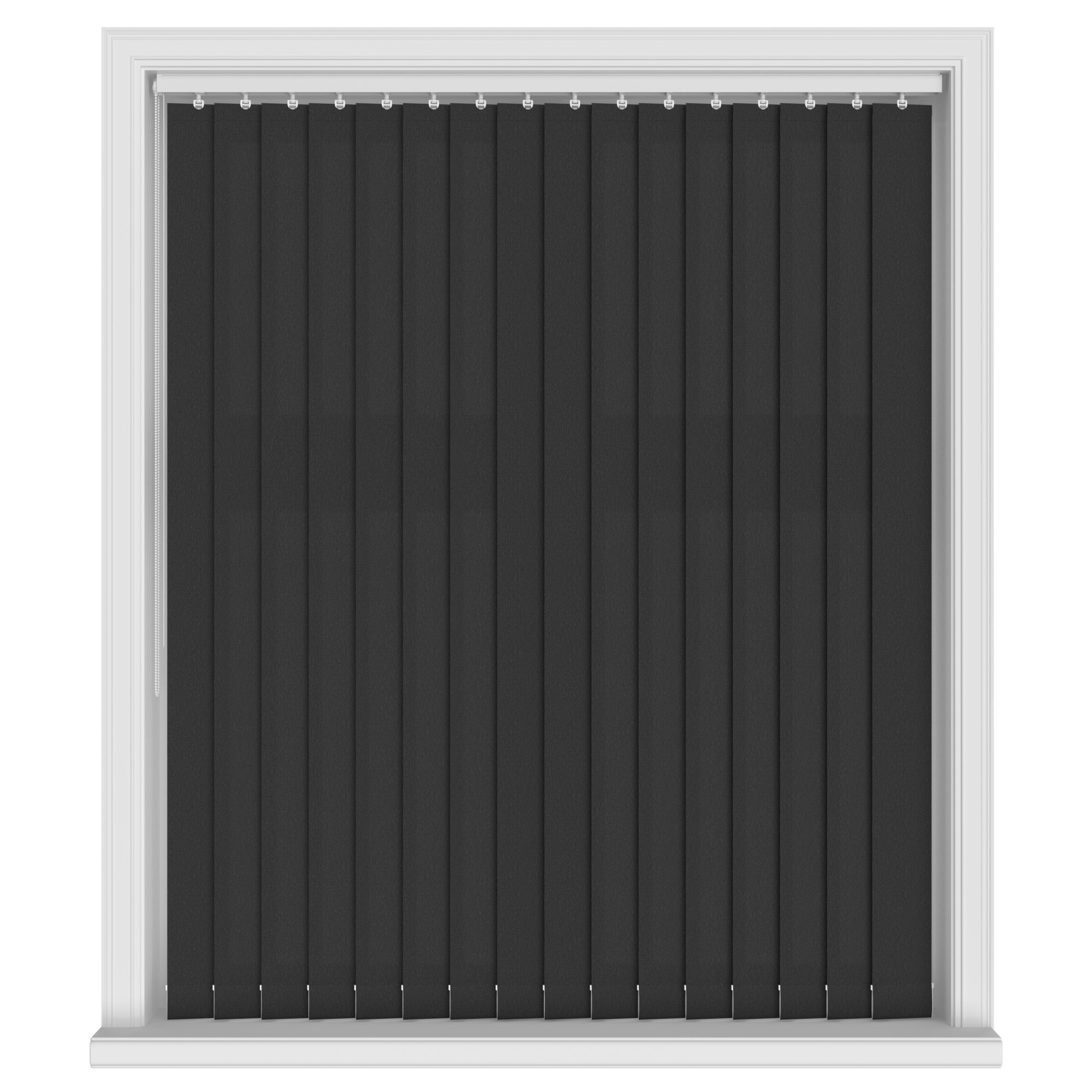 Banbury Charcoal Vertical Blinds With Headrail