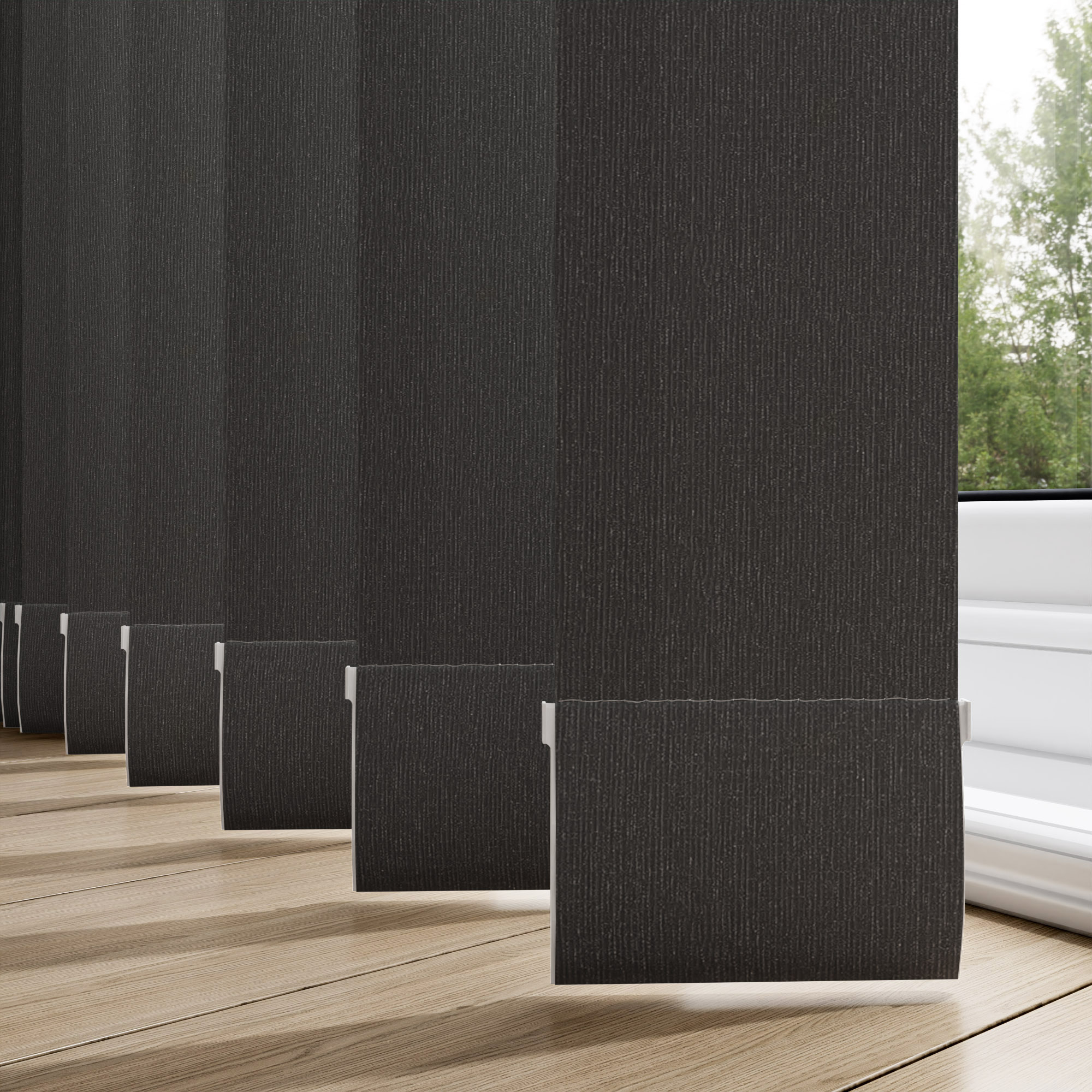 Banbury Charcoal Vertical Blinds With Headrail - Image 5