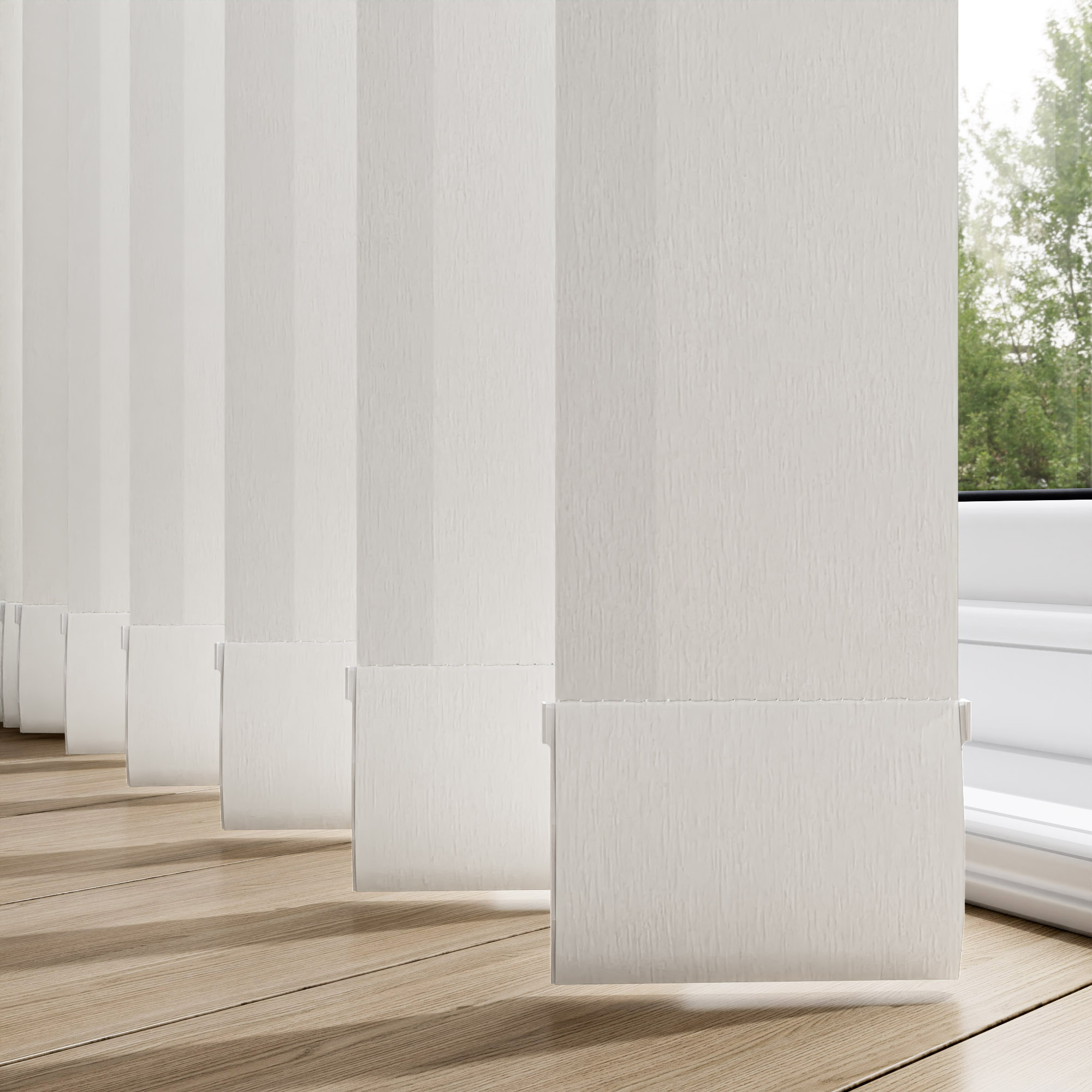 Banbury White Vertical Blinds With Headrail - Image 3
