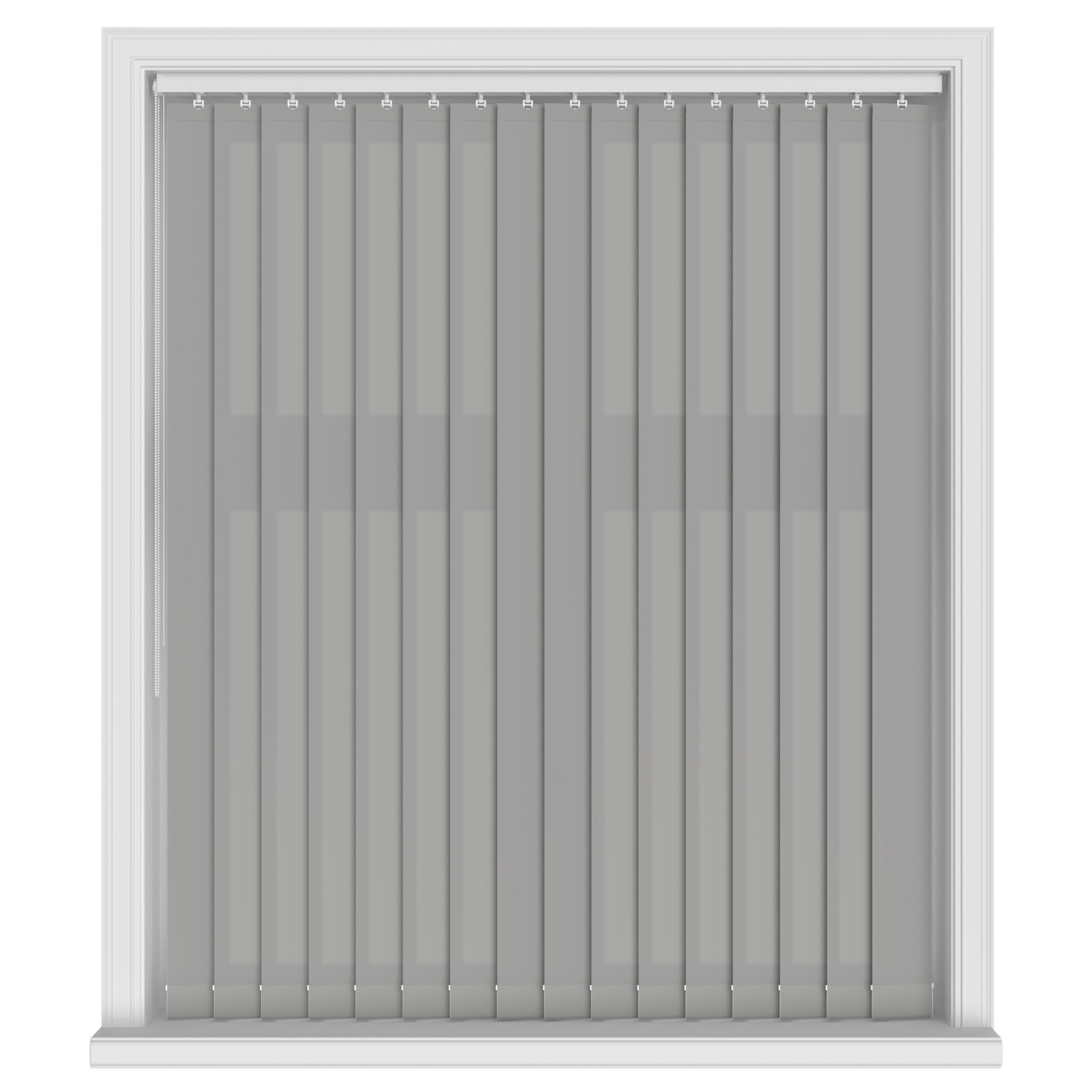 Carnival Shadow Grey Vertical Blinds With Headrail