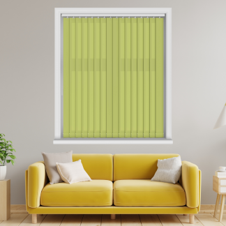 Carnival Kiwi Green Vertical Blinds 127mm With Headrail