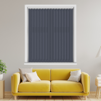 Carnival Navy Vertical Blinds 127mm With Headrail