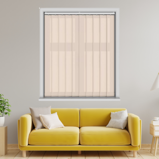 Carnival Nougat Vertical Blinds With Headrail