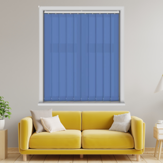 Carnival Pacific Blue Vertical Blinds 127mm With Headrail
