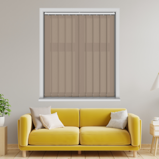 Carnival Praline Vertical Blinds 127mm With Headrail