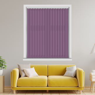 Carnival Purple Vertical Blinds 127mm With Headrail