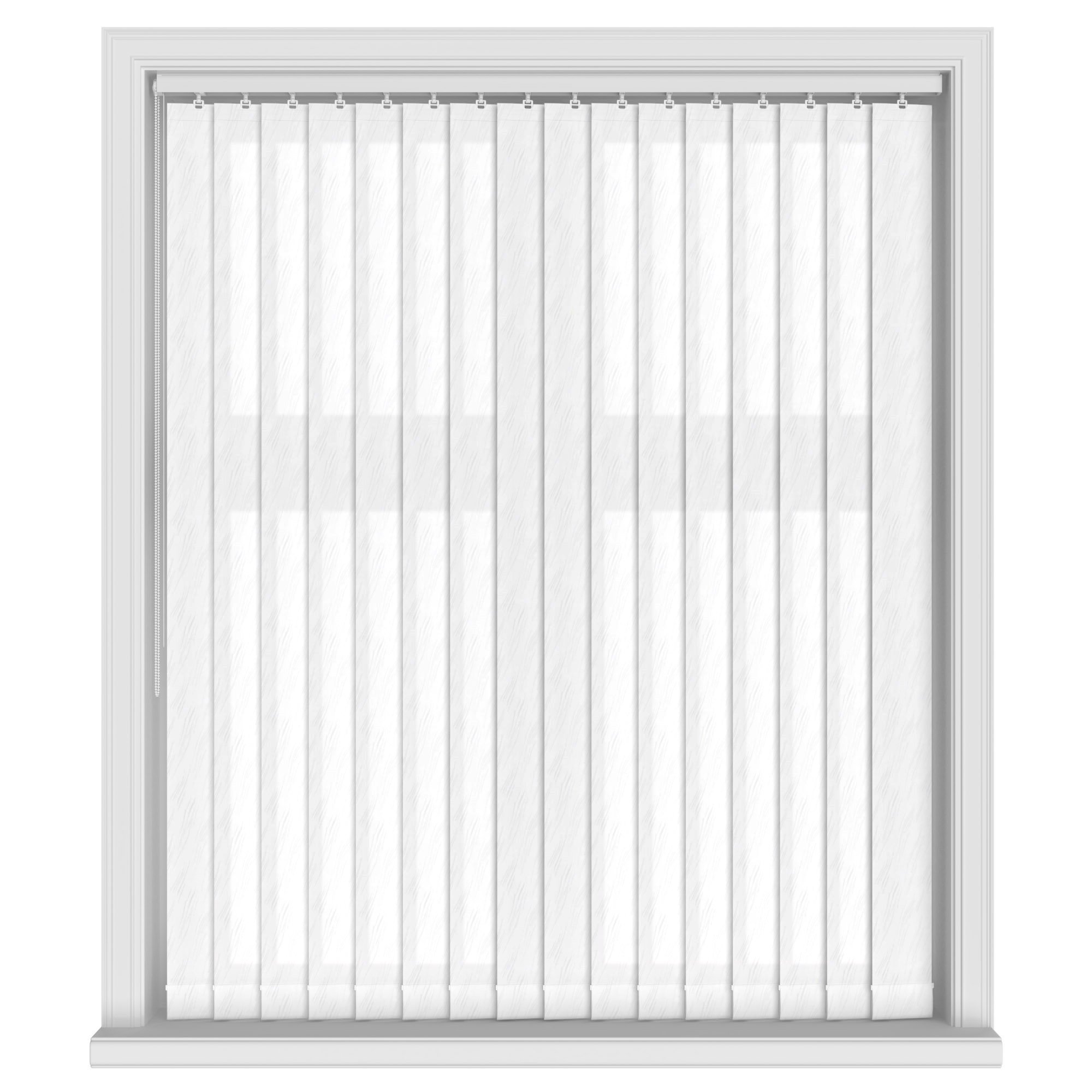 Zara White Vertical Blinds With Headrail 89mm