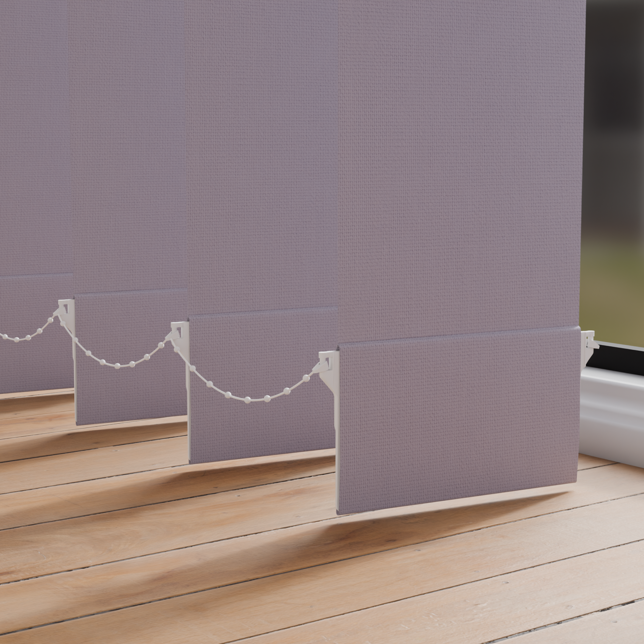 Splash Sloe Purple Vertical Blinds With Headrail - Image 4