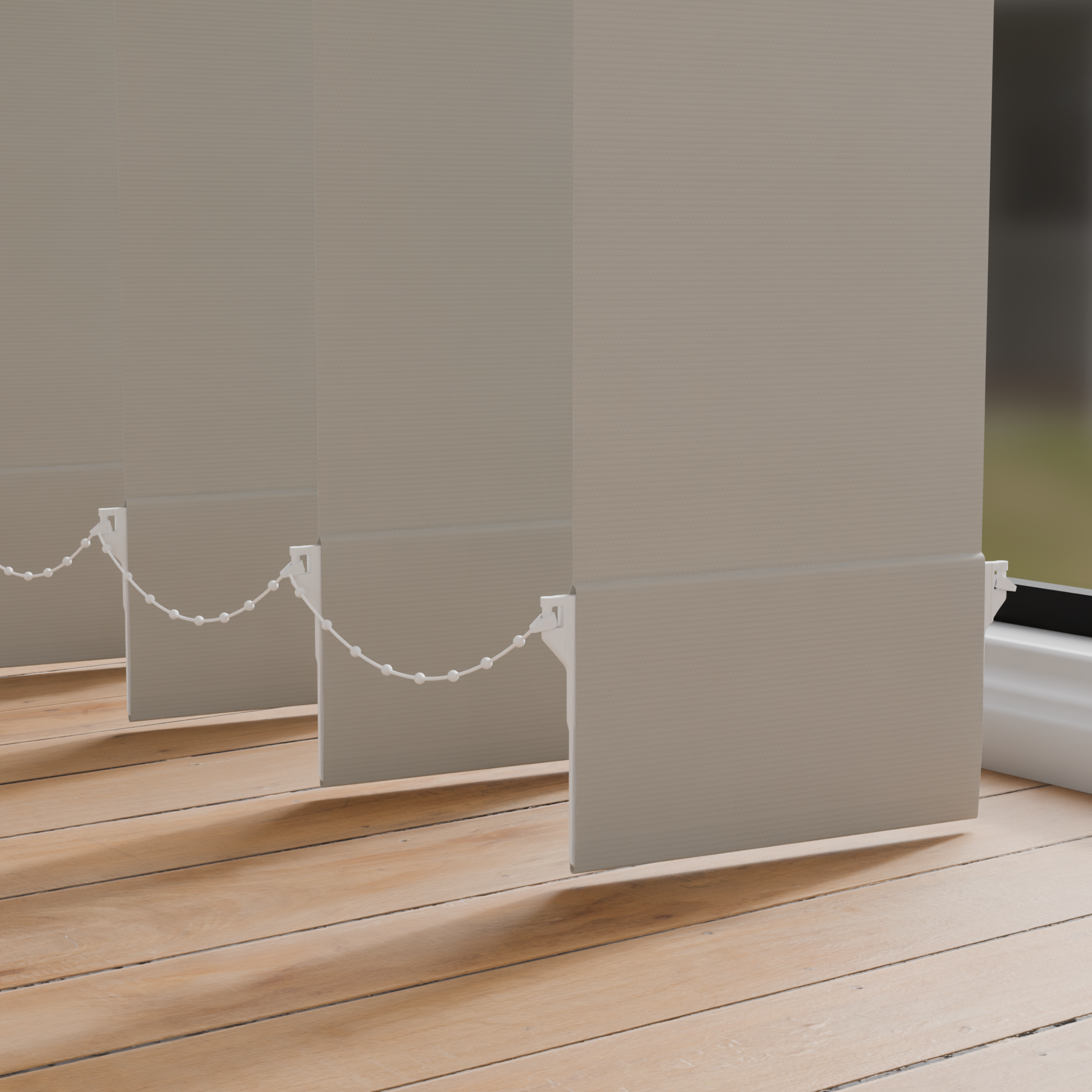 Unilux Stone Grey Vertical Blinds With Headrail - Image 4
